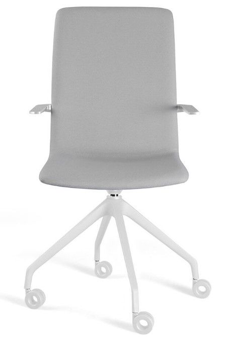 Koda Swiveling - Chaise de bureau ergonomique - Sitis - Pied polyamide noir/blanc, accoudoirs noir/chrome, dossier 2 hauteurs_1