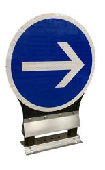 Panneau de police auto relevable sur articulation - Gamme ISOFLEX - STI Balisage routier_1