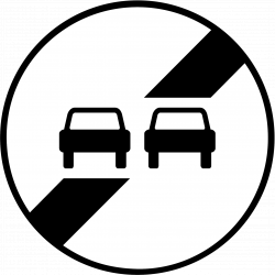 Panneau prescription temporaire BK34 - fin d'interdiction de dépasser_1