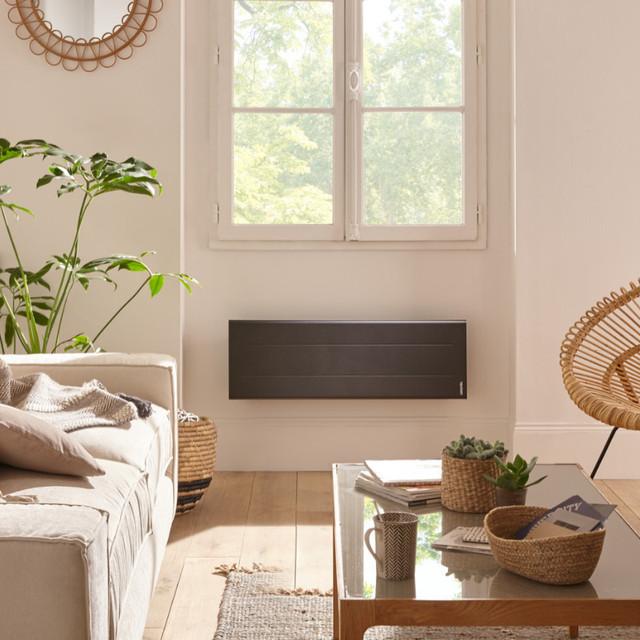 Radiateur connecté Oniris plinthe 1500W gris étoilé - Atlantic - 503922_1