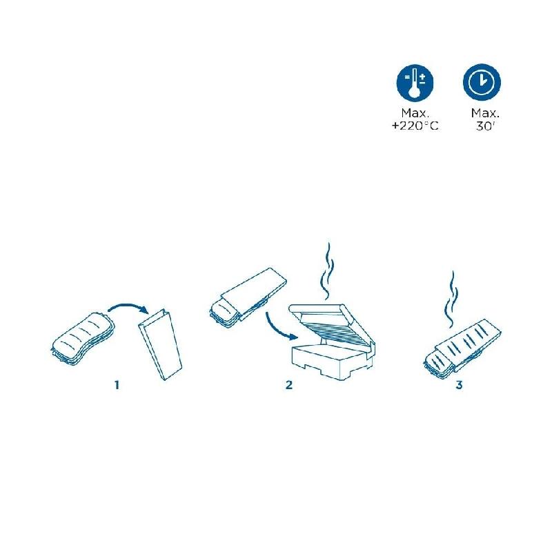 Sachet panini blanc ingraissable Grill&Go sans PFAS 14+7x22cm - par 500_1