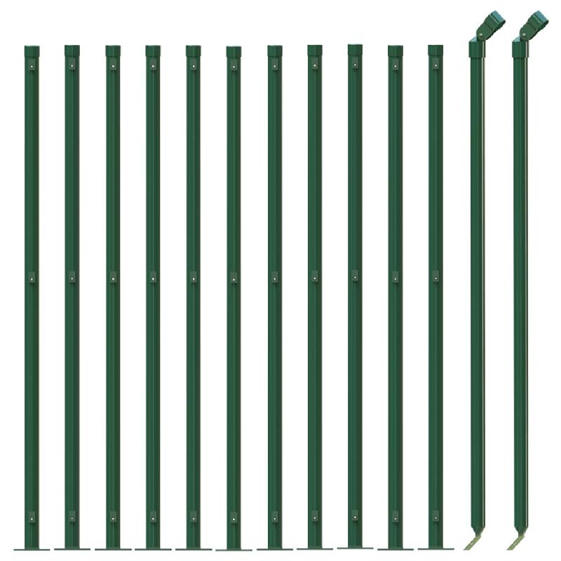 Vidaxl clôture à mailles losangées avec bride vert 1,1x25 m 153946_1