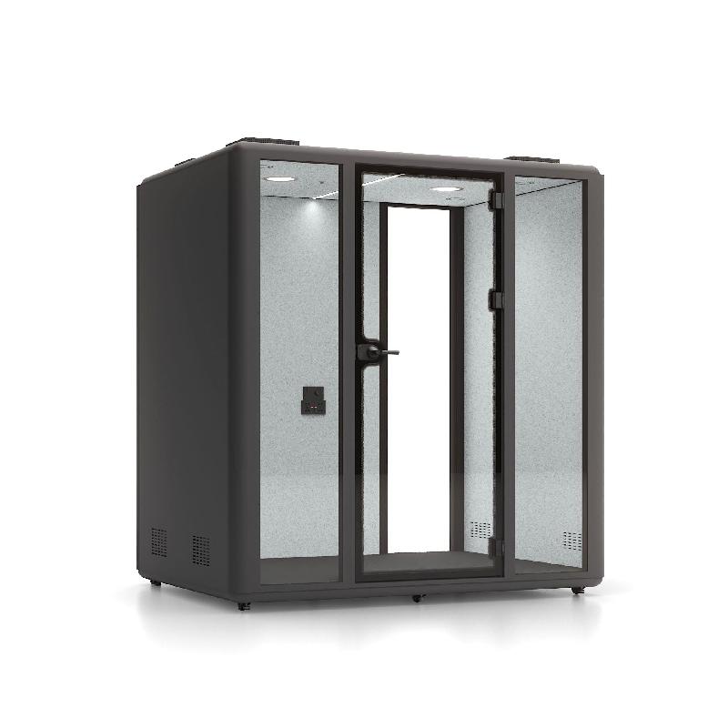 Cabine acoustique 4 personnes Domus L - Mobel Linea - Gris anthracite , Gris_1