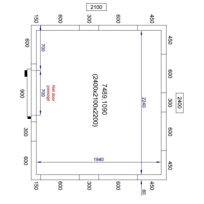 Chambre froide positive 2400X2100X2200 - 80mm Pro Line Combisteel_1