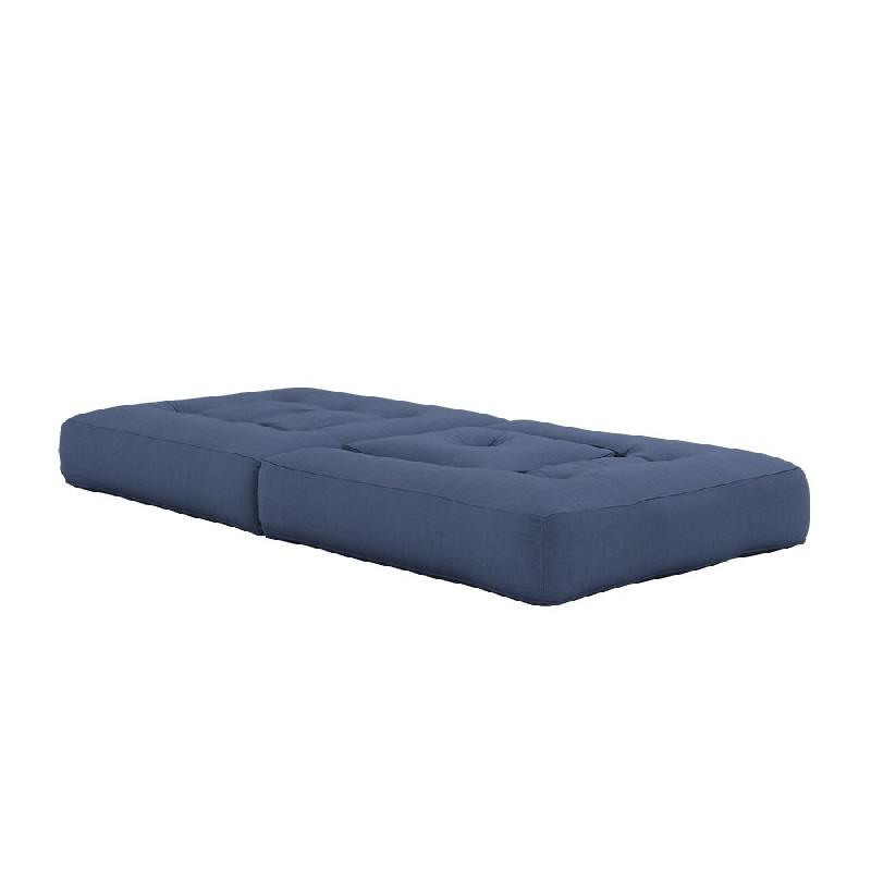Fauteuil futon convertible Cube Chair - Bleu marine - Design et pratique avec matelas 90x190 cm_1
