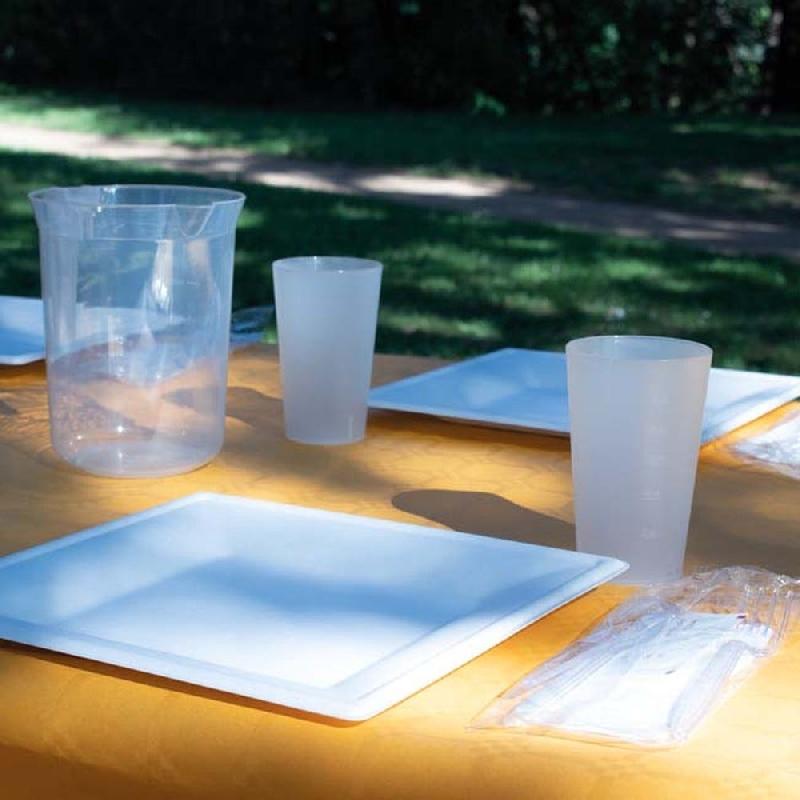 Gobelet réutilisable PP 33 cl jaugé 25 cl  transparent - par 10_1