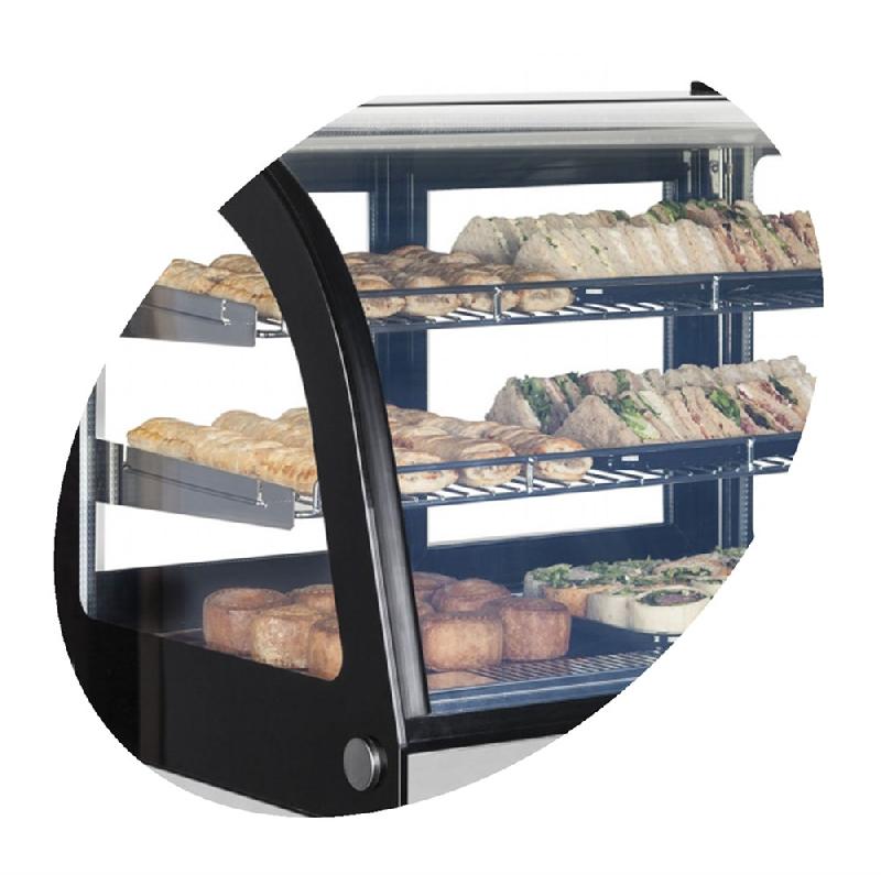 Vitrine réfrigérée sur base 140 litres | Tefcold - LPD900F/BLACK_1