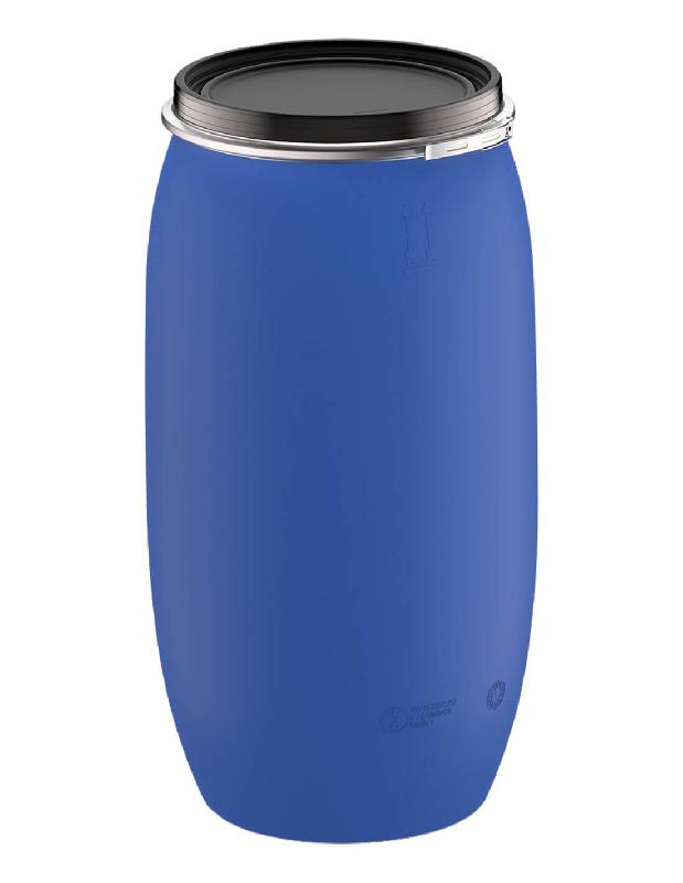 Fûts Plastique - 30L à 220L - à Ouverture totale - Bleu - 150 L_1