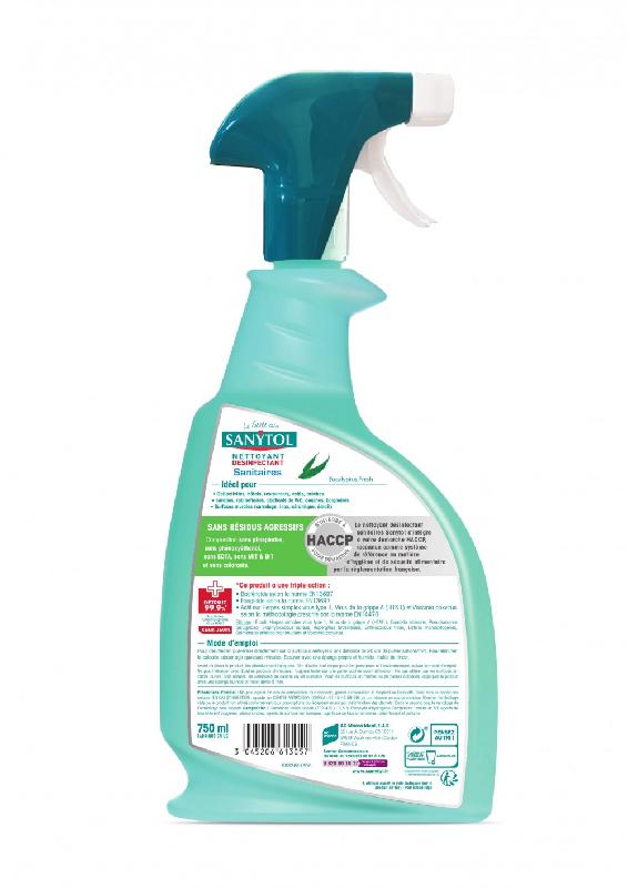 Nettoyant désinfectant détartrant SANYTOL 0.75L - élimine calcaire, savon et moisissures_1
