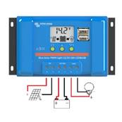 Régulateur solaire PWM 5A 12V/24V USB LCD - Victron Bluesolar avec recharge double batterie et écran LCD_1