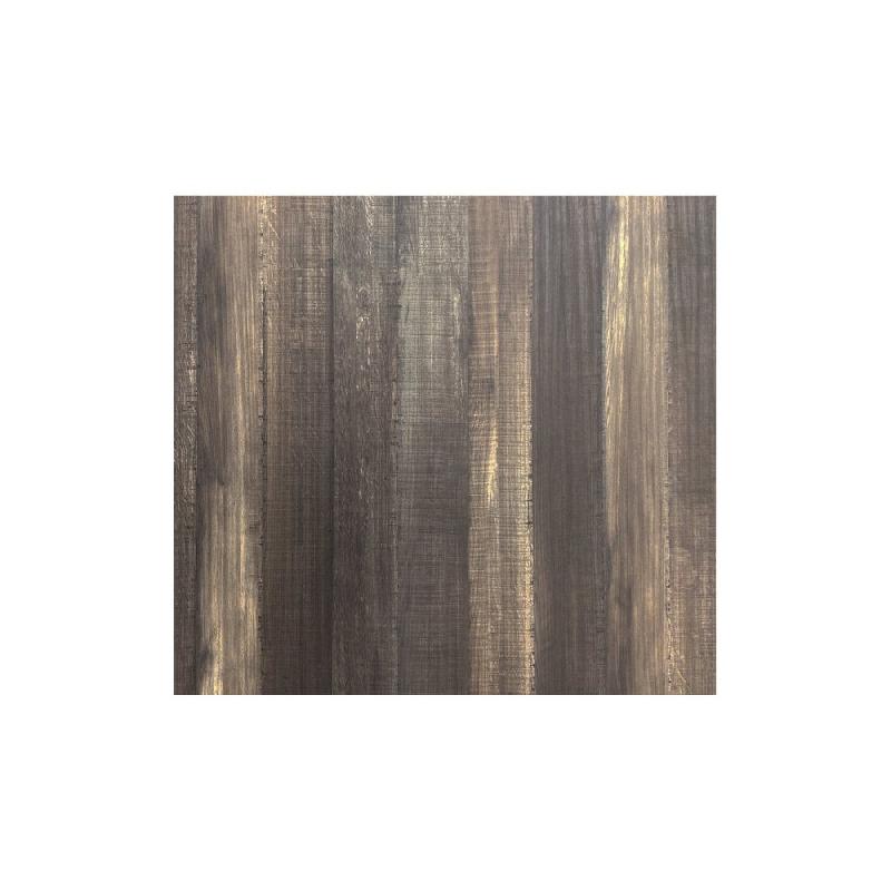 X Cross table de bistrot avec piètement noir + plateau HPL Tropical Wood 70x70 cm_1