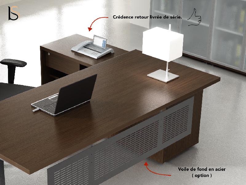 Bureau d'angle avec crédence de rangement - MDD - 180, Noir, Wenge, Oui_1