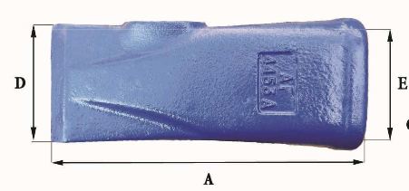 Dents de godet adaptables Feurst AF 4453 A - 19 Kg - Dimensions précises en mm_1