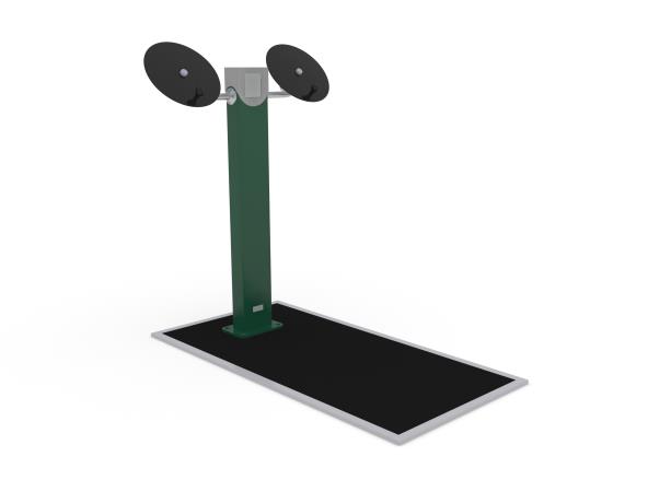 Équipement de fitness extérieur - Wax On Wax Off - 8065082 - Denfit Gym - Hags - Vert - Montage sur dalle ou plot béton_1