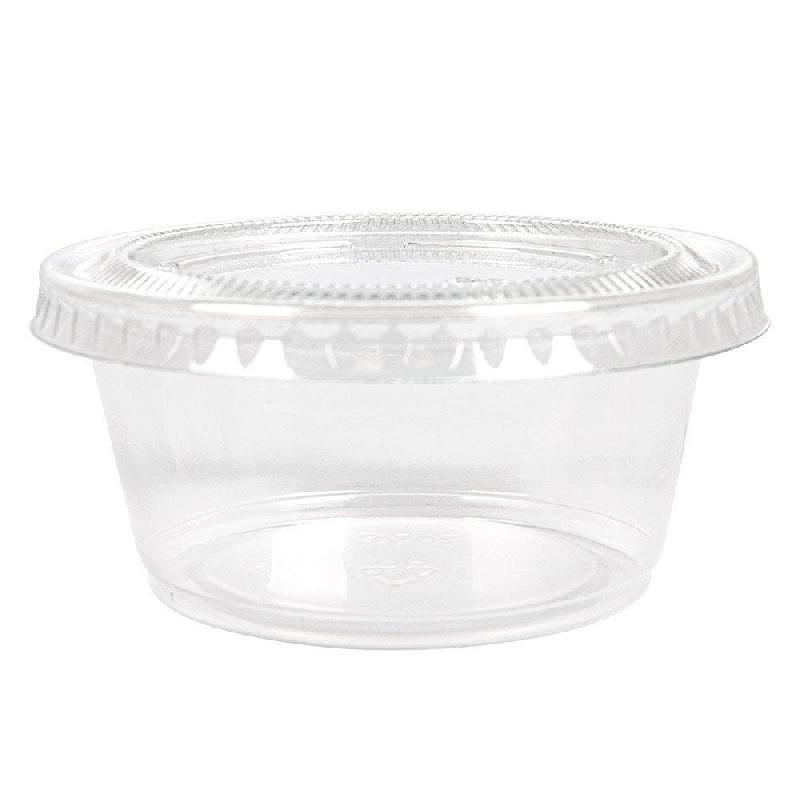 Pot à sauce + couvercle transparent 100ml Ø7,4x3,5cm - par 1200_1