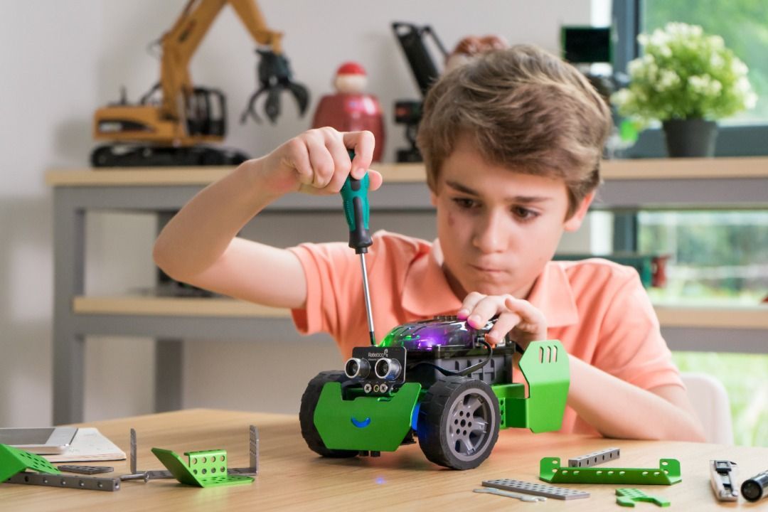 Robot pédagogique programmable Q-Scout - 6 en 1, STEM, Scratch, Python, Bluetooth_1