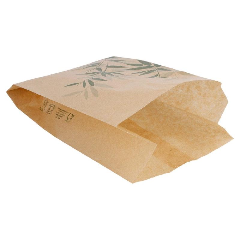 Sachet papier ingraissable burger et hot dog Feel Green 12+7x18cm - par 500_1