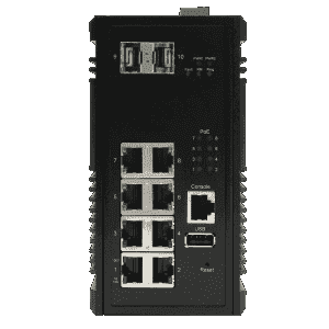 Switch PoE+ Gigabit 8 ports RJ45 10/100/1000Mb/s + 2 SFP 1000 - Référence: ISGPOEMT802G - Durci IP30, Aluminium, Montage Rail-Din ou Wall mount_1