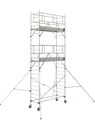 Échafaudage roulant aluminium Totem 2 Line 250 - Comabi SNC - hauteur de travail maximale 9,90 m_1