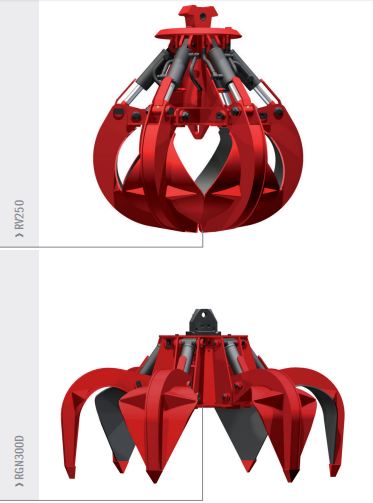 Grappins hydrauliques RV, RVN, RGN Rozzi - Manipulation de matériaux divers_1
