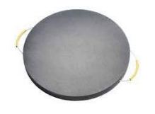 Plaque de calage ronde, maniable et légère pour grue de levage, nacelle, manutention et pose de vitrage_1