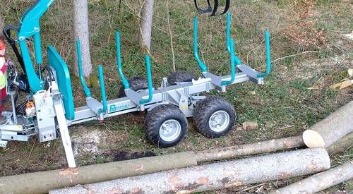 Remorque forestière Profi Pfanzelt avec châssis renforcé et extensible