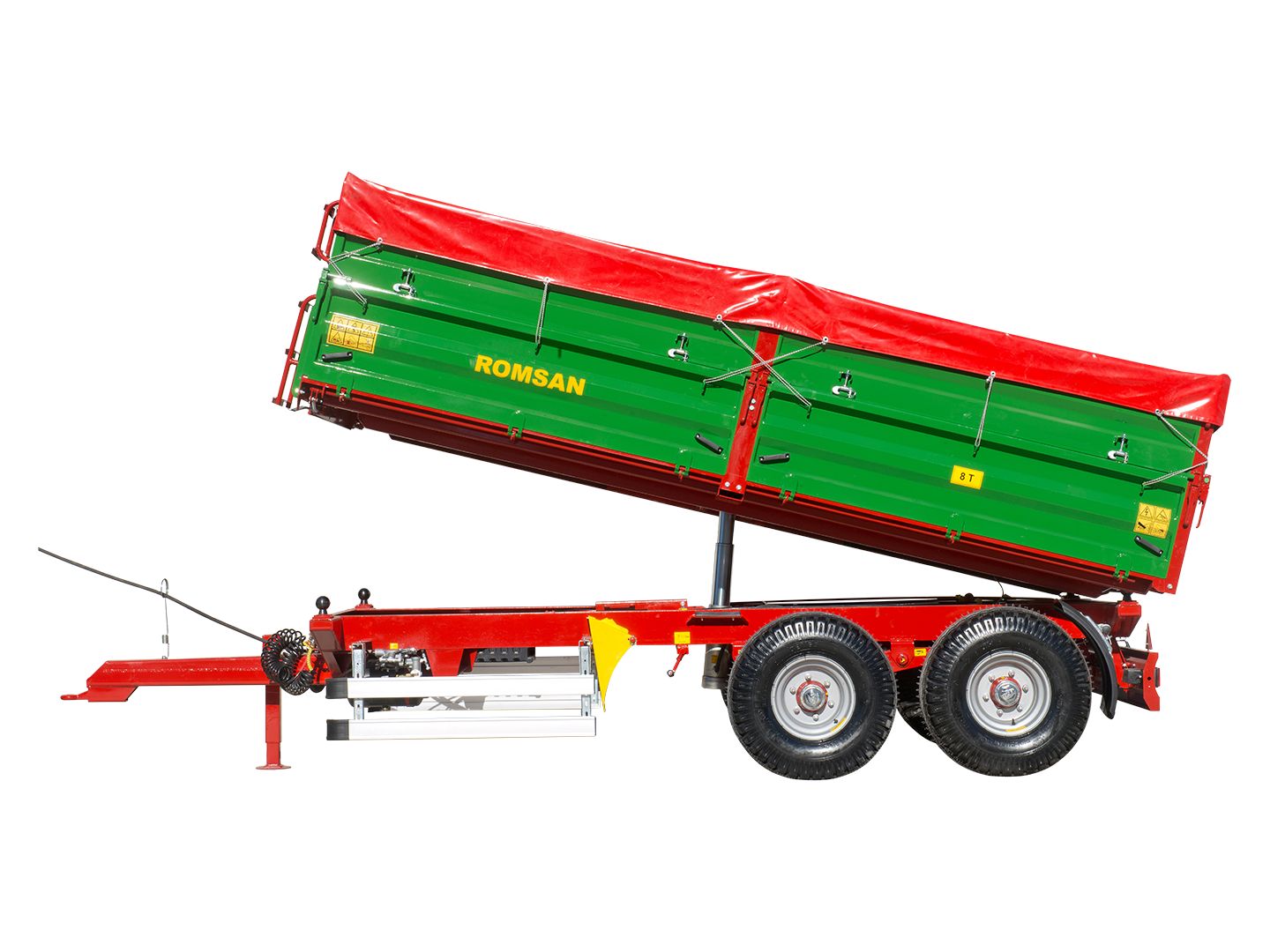R 80 TASGA benne agricole à tandem essieu - Romsan - capacité 8000 kg_1