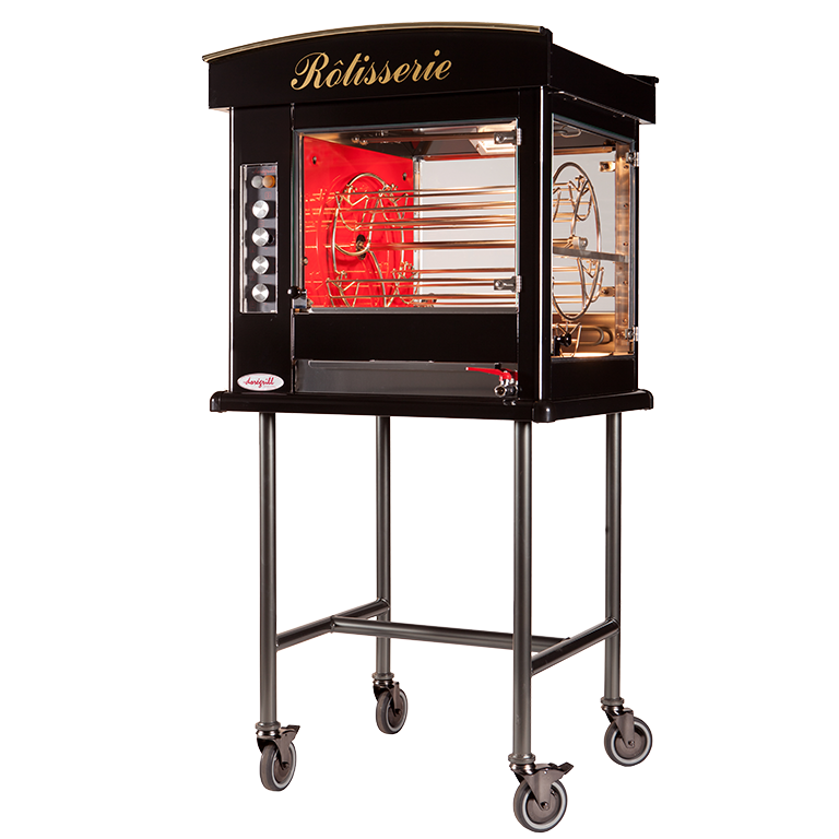 Rôtissoire électrique a balancelles DECO Emaillée Noire RB 30 DECO Doregrill_1