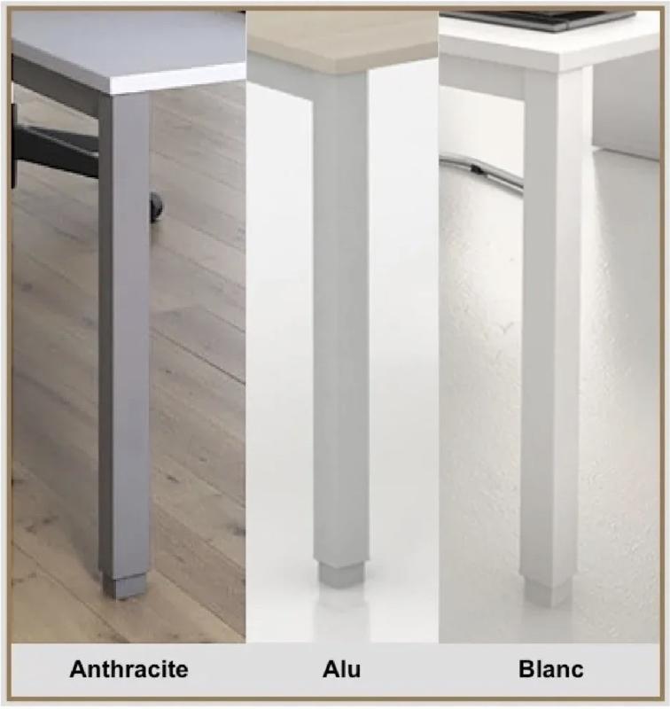 Table de réunion 6-8 personnes Tempo - Mobel Linea - 200, Anthracite, Acacia foncé_1