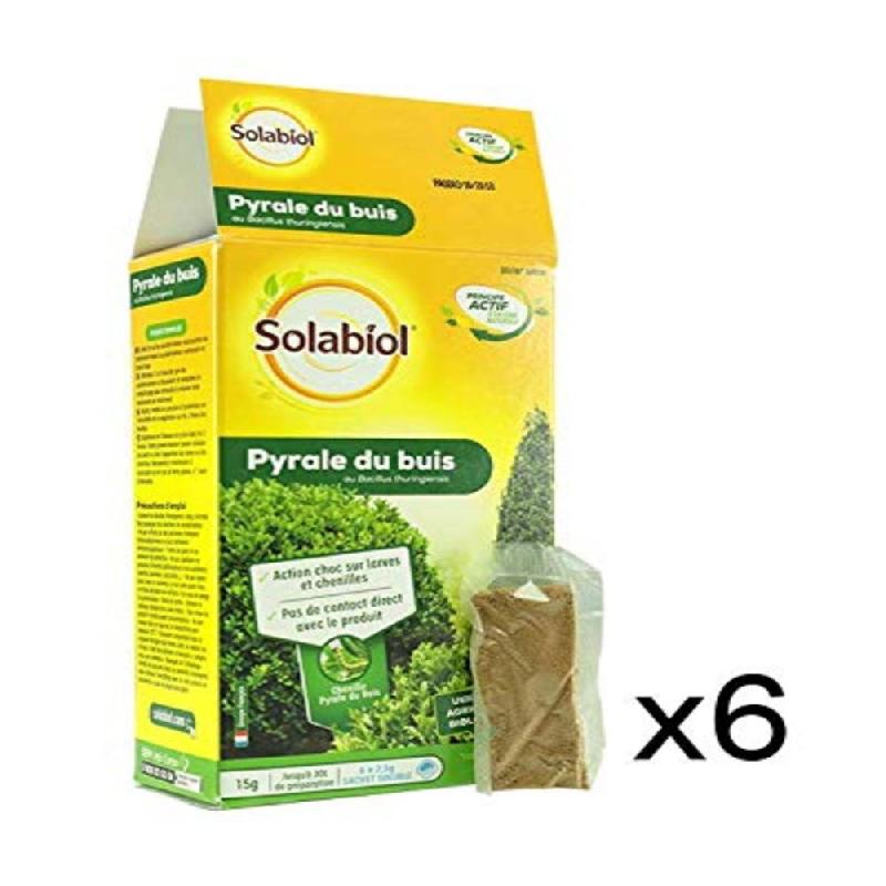 Traitement des insectes pyrale du buis - SOLABIOL - Dosettes concentrées pour haies - 15g - Agriculture biologique_1