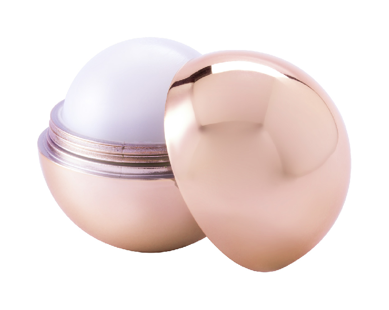 Baume à lèvres - Étui rond métallique - Couleur rose - Poids 24g_1