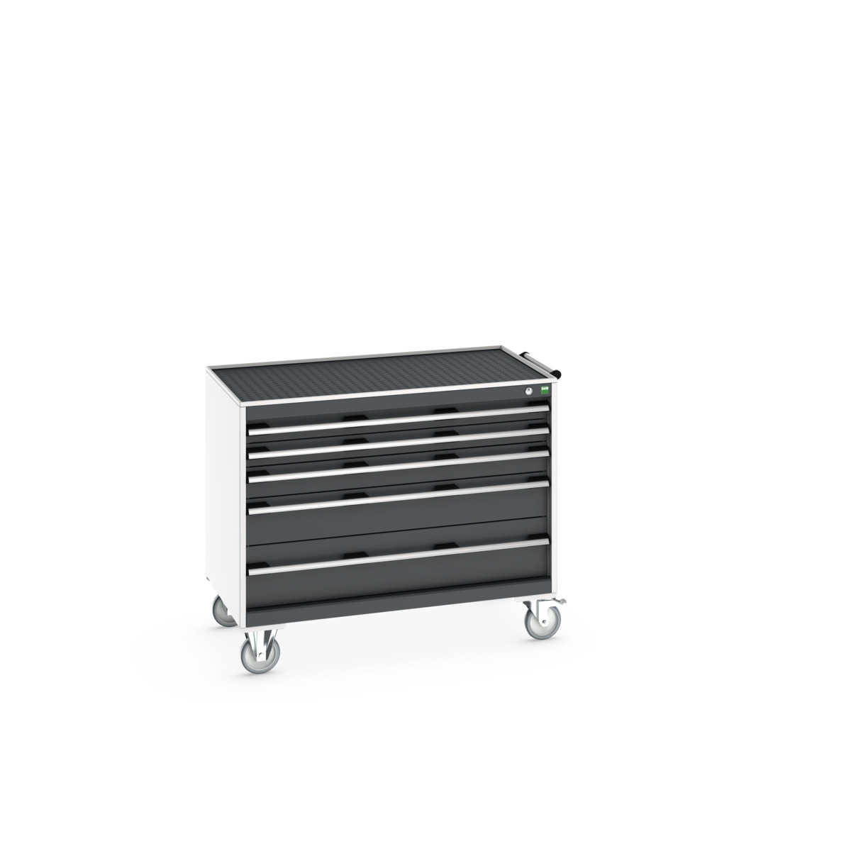 Armoire roulante Cubio SLR-1067-5.3 - 5 tiroirs avec châssis acier renforcé et roulettes 125 mm_0