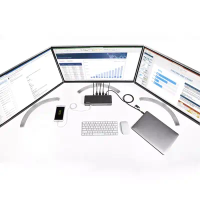 Dock USB-C & USB-A - Station d'Accueil Universelle à  Triple àÉcran DisplayPort & HDMI 4K 60Hz - 85W P_1