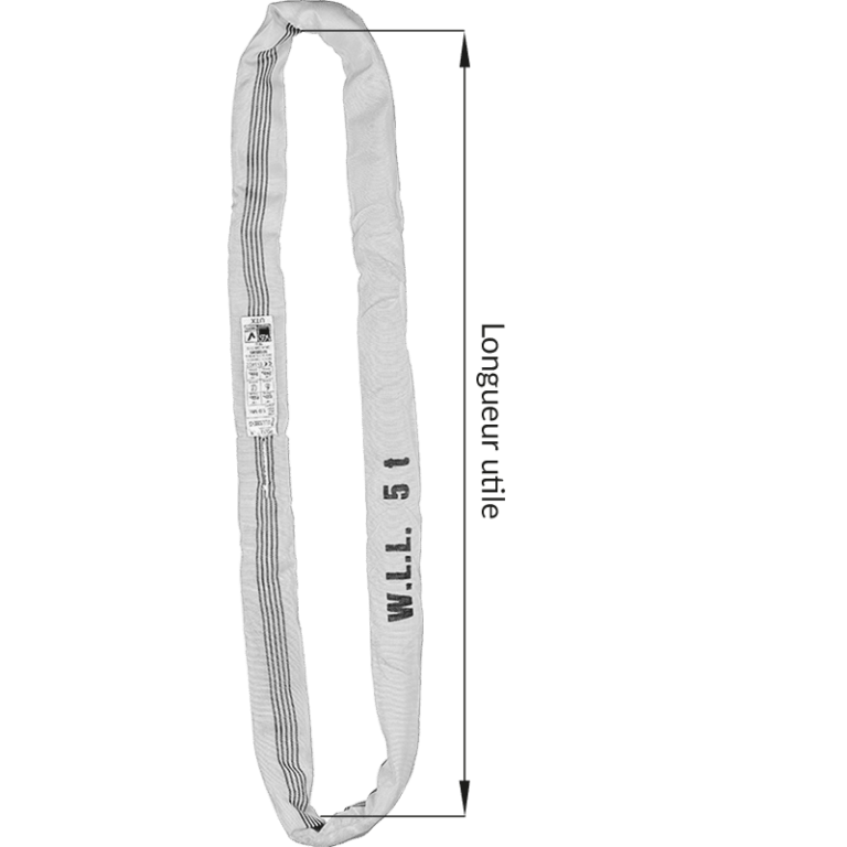 Élingue ronde MEGA extra renforcée - REF : 16100 - Polyester haute résistance - 1t à 30t_1