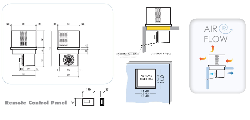 Groupe frigorifique positif plafonnier pour chambre froide professionnelle_1