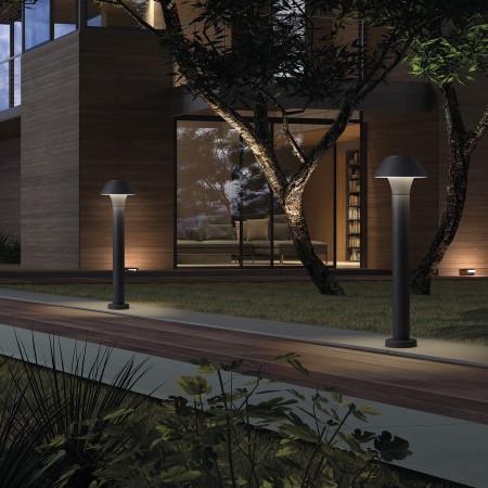 Borne lumineuse d'éclairage public BUCKET IP65 - LED SMD 10.50W 3000K anthracite - Réf: 7616_1