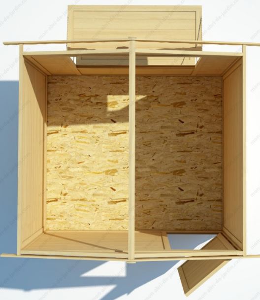 Chalet de Noël pliable en bois massif Gardy Shelter - 266x237cm - 6,3m² - épicéa massif - Réf 3785_2