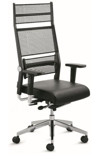 Fauteuil ergonomique de direction LORDO - Marque Dauphin - réglages personnalisés et tissu résille élastique_1