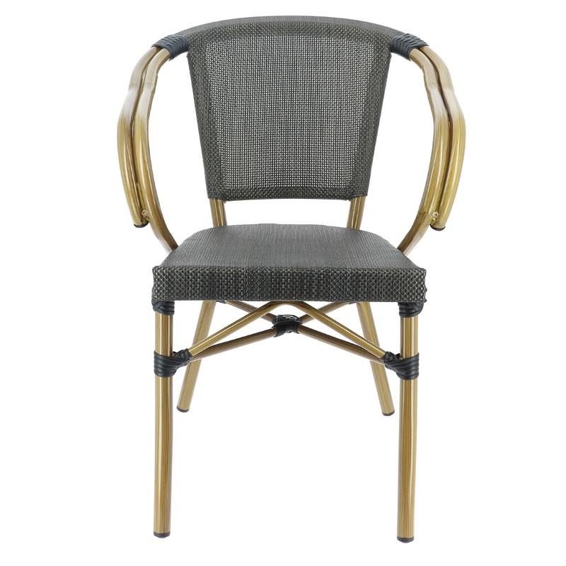 Fauteuil exterieur restaurant Biarritz - BRONZE_1