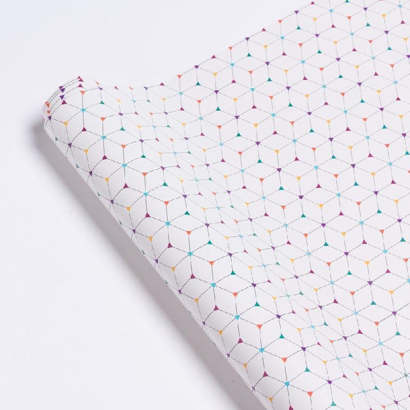 Papier cadeau cubes multicolores en 0,70x100 m_1