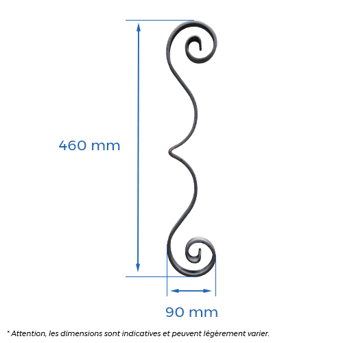 Volute H.460 x L.90 mm - plat 12 x 6mm_1