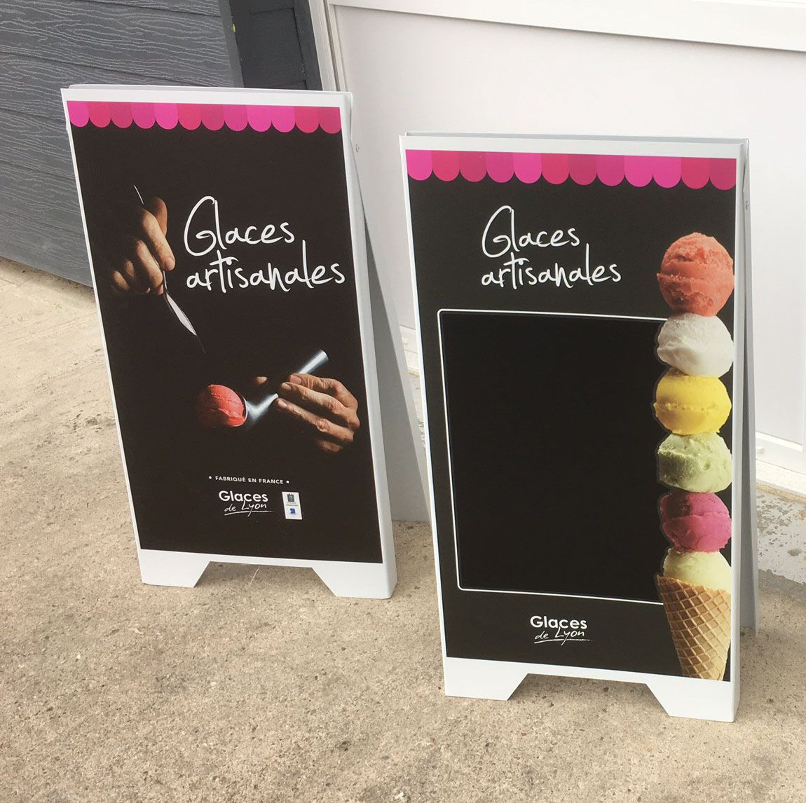 Chevalets de trottoir - PVC ardoise double face_1