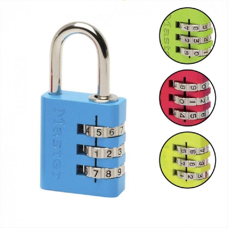 Cadenas à combinaison programmable MASTER LOCK - Aluminium massif, 30 mm, anse en acier chromé_1