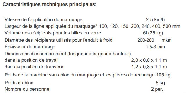 Chmeliok Xп500 - Machine de marquage routier horizontal - STIM - poids du bloc 5kg - lignes jusqu'à 500mm_1