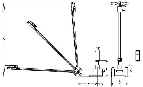 Lhh35 - crics hydro-pneumatiques - rodcraft - capacité : 32t_1