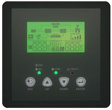 Onduleur hybride 3KVA 48V-230V mppt 60a EFFEKTA_1