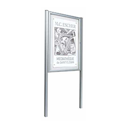 Vitrine extérieure - TRADITION - Aluminium anodisé, vitrage plexichocs, 6 formats disponibles_1