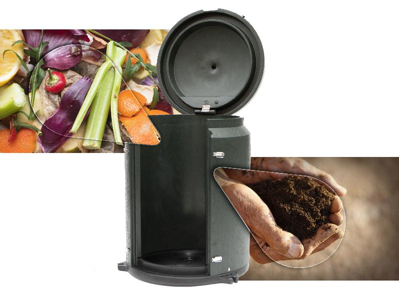 Composteur 250L isolé contre le froid - Séparett - 70 mm d'isolation en polystyrène et polyéthylène recyclé_1