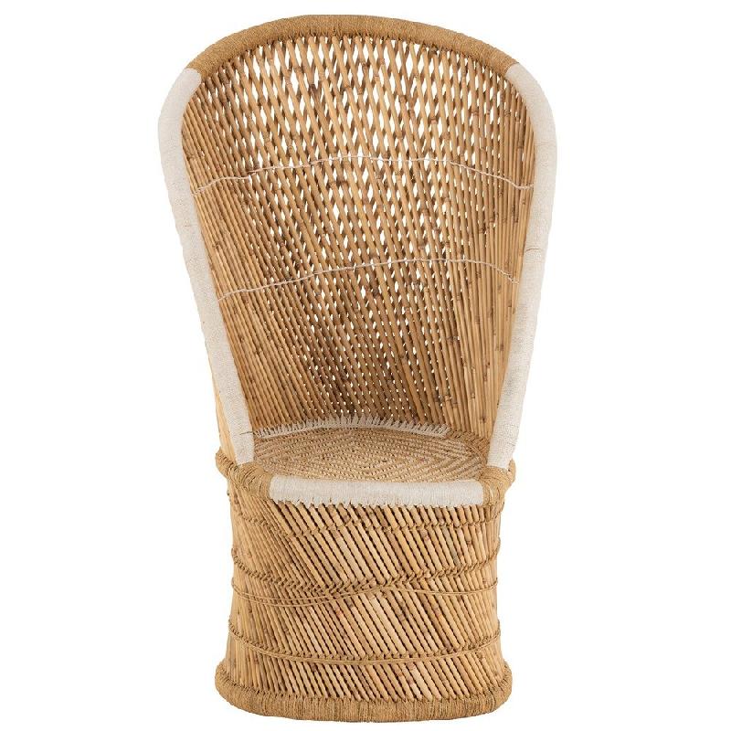 Fauteuil adulte Natura en bambou et rotin - Style bohème - Dimensions L87 x H151 x P82 cm - Capacité 120 kg_1