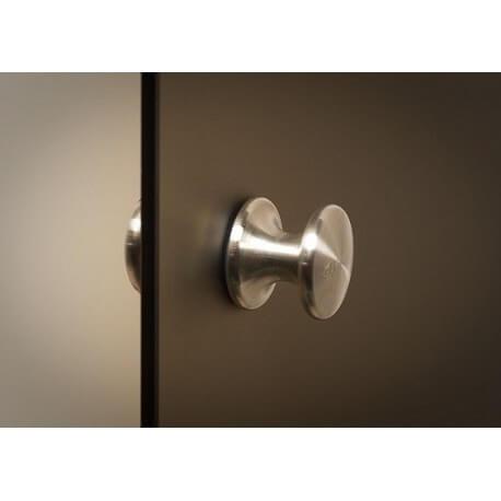 Porte pour hammam en verre trempé bronze 80 x 190 cm - Cadre aluminium - Fabrication européenne_1